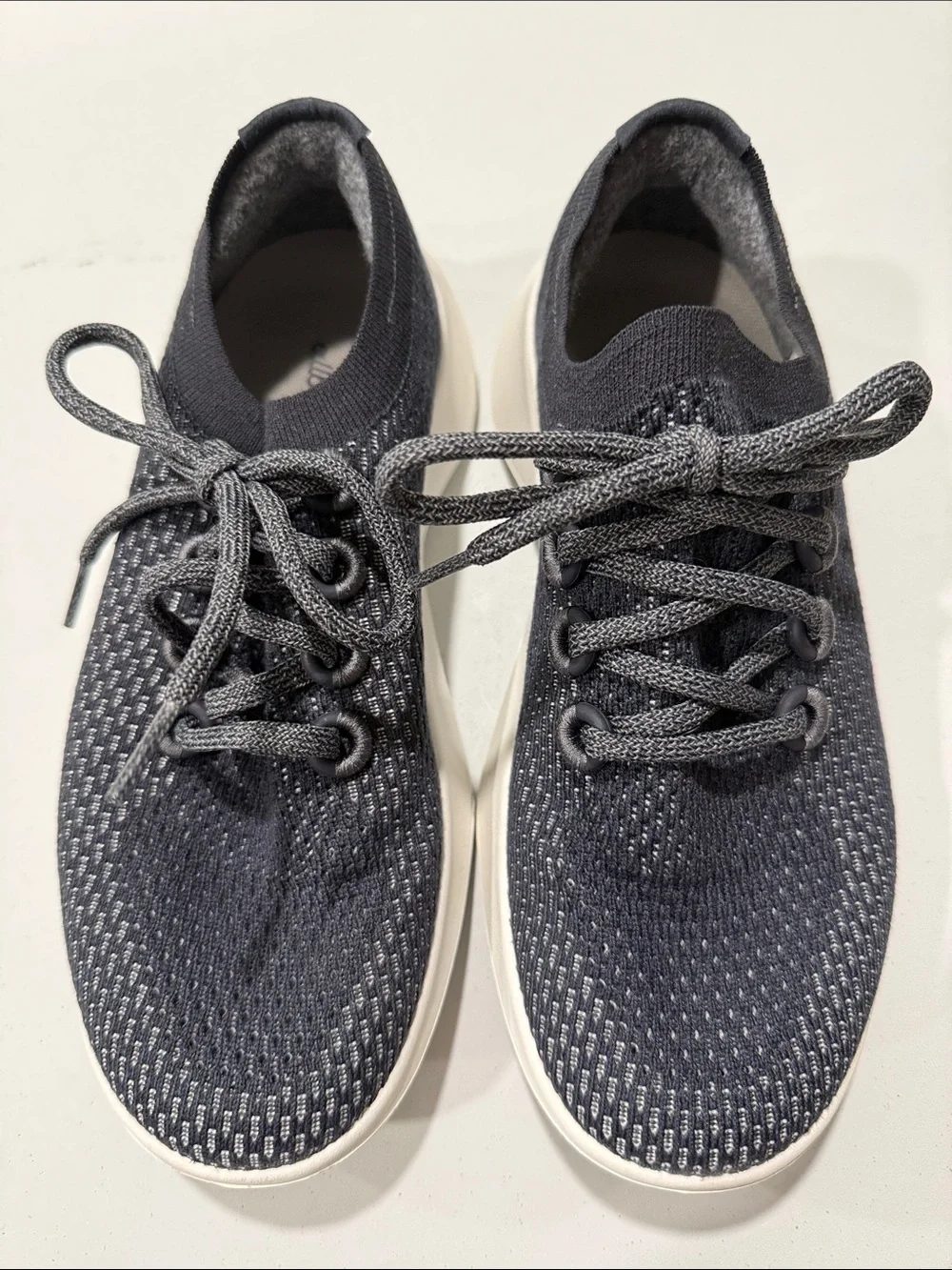 allbirds Women's Dark Blue Knit Lace-Up Sneakers